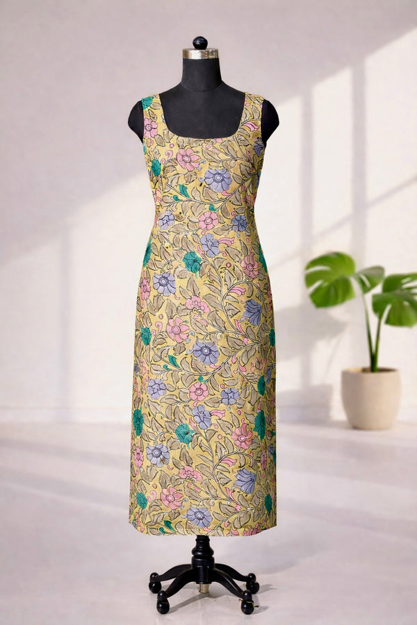 Thaarika Olive Yellow Kurti