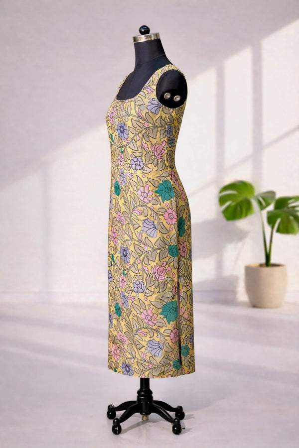 Thaarika Olive Yellow Kurti