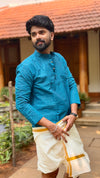 Ved - Blue checks Kurta