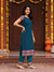 Geetanjali Teal Narayanpet Cotton Kurti Set (Set of 2)