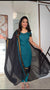 Inmozhi Teal Chettinad Cotton Kurti Set (Set of 2)