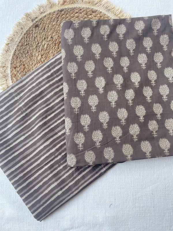 Earth Brown – Handloom Cotton Top & Bottom Set