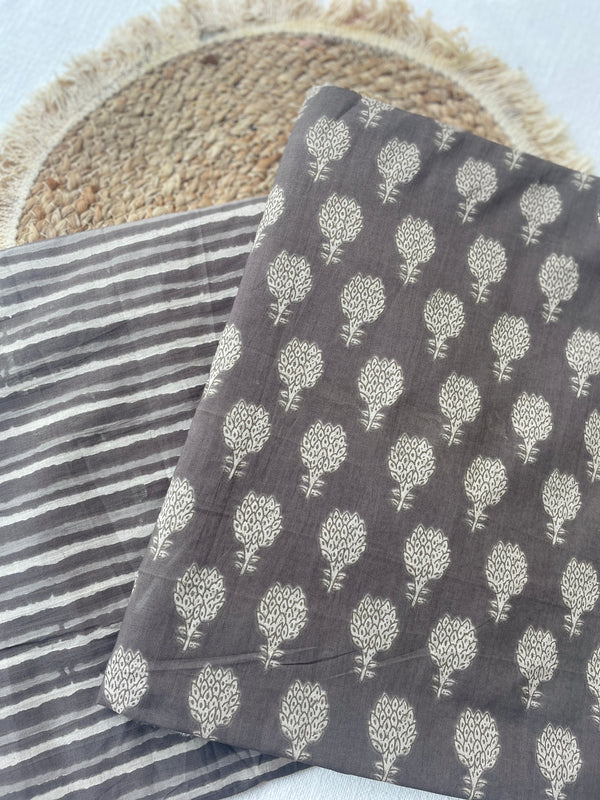 Earth Brown – Handloom Cotton Top & Bottom Set