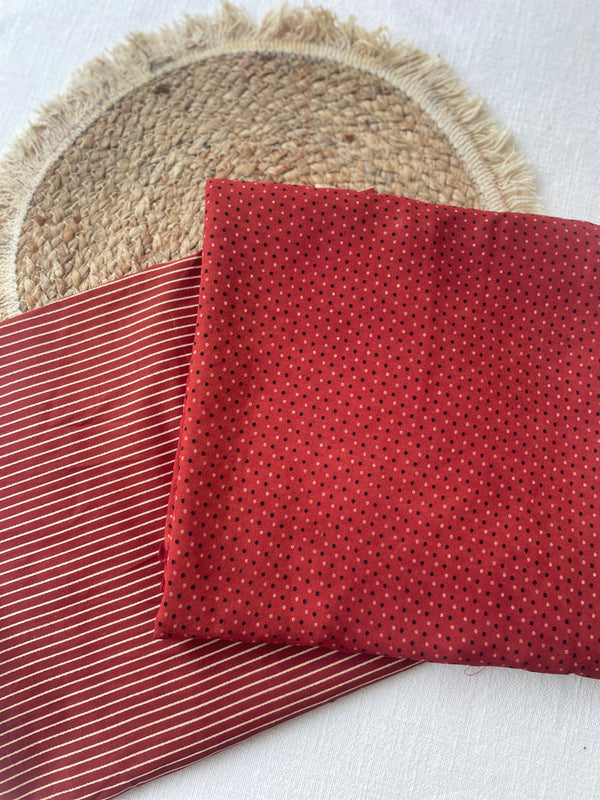 Maroon – Handloom Cotton Top & Bottom Set