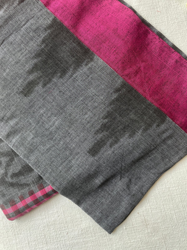 Grey Mul Mul Cotton Saree