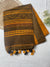 Mustard & Brown Mul Mul Cotton Saree