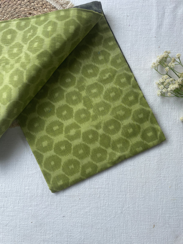 Olive Green Mul Cotton Saree