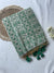 Ivory & Emerald Mul Mul Cotton Saree