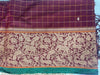 Maroon & Green Handloom Cotton Saree