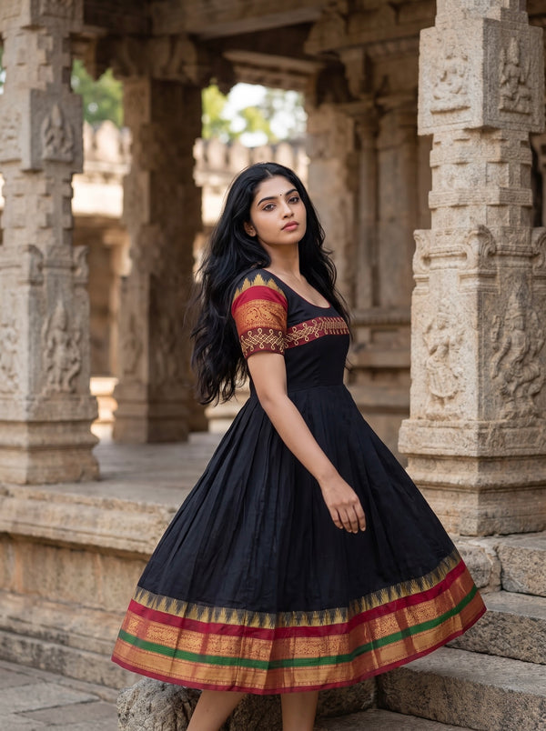 Charvi Black Narayanpet Dress