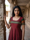Charvi Maroon Narayanpet Dress