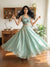 Chandrika Blue Croptop & Skirt ( Set of 2 )