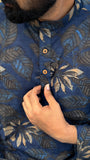 Arsh - Navy Blue Bagru Kurta