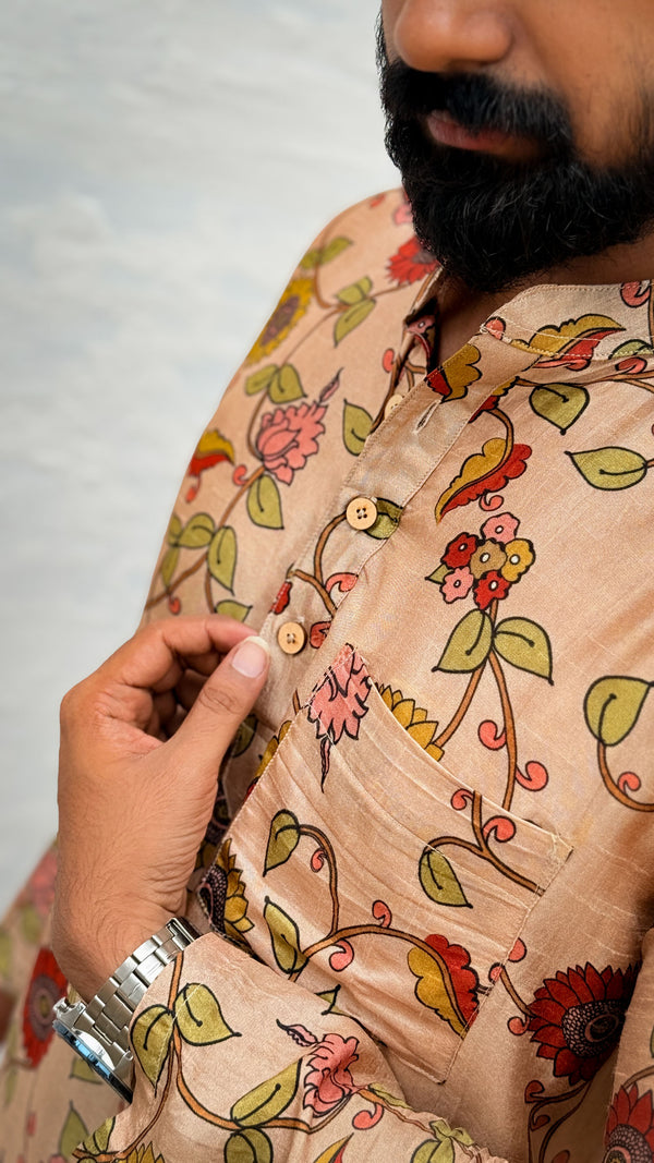 Arsh - Beige Kalamkari kurta