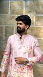 Arsh - Pastel Pink Pichwai Kurta