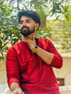 Ved - Maroon checks Kurta