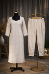 Jahnvi Light Grey Kurti Set