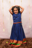 GRG - Byravi blue with red mini - Without dupatta (5-6Y Available)