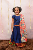 GRG - Byravi blue with red mini - Without dupatta (5-6Y Available)