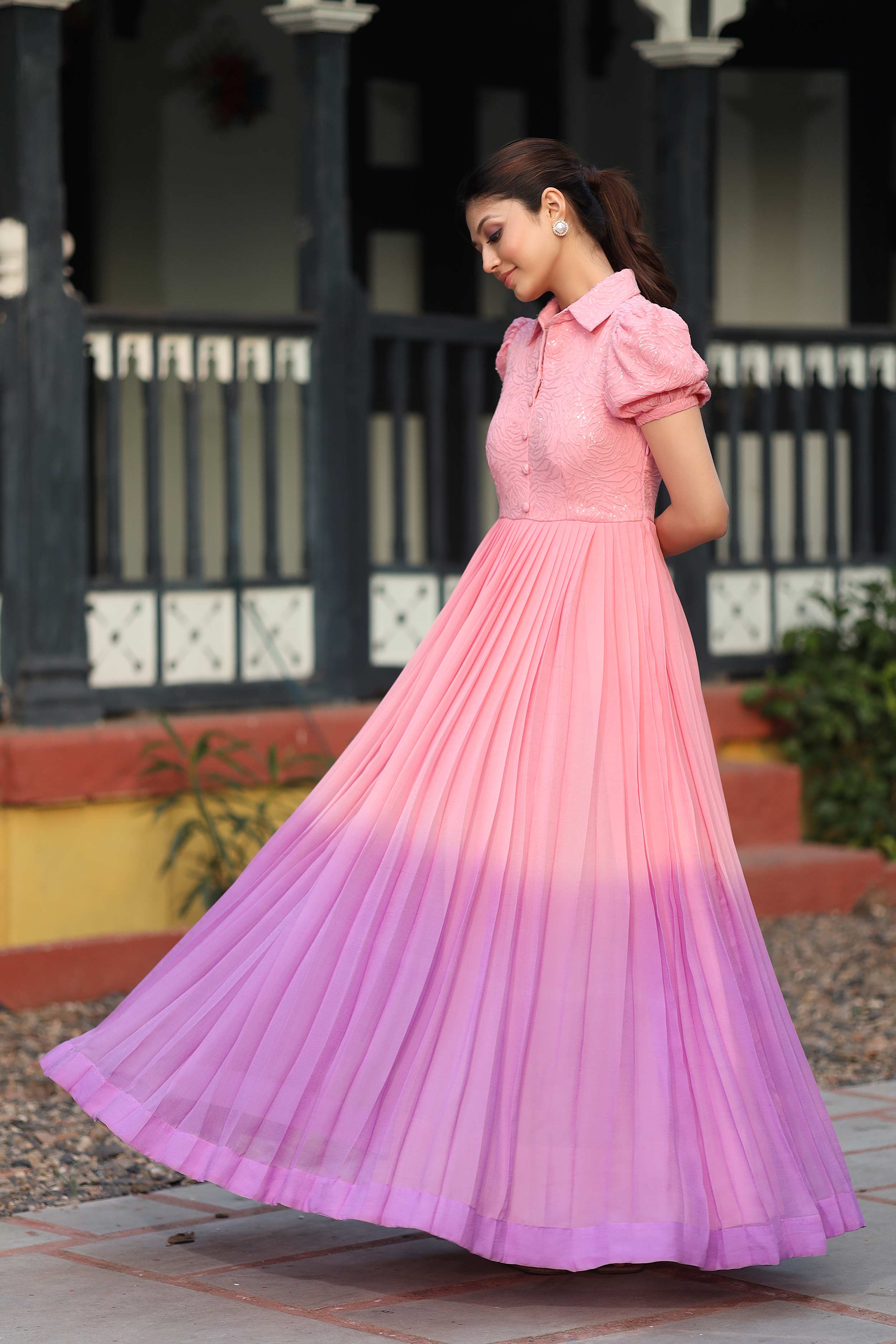Yankita Kapoor Wear Baby Pink Sequence Work Anarkali Gown