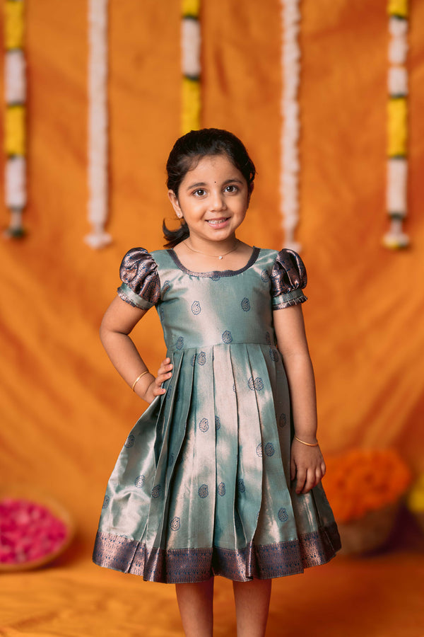 Yamini Turquoise Blue Frock Mini