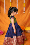 Aditi Navy Blue Checks Frock Mini