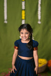 Ezhili Navy Croptop & Skirt mini (Set of 2)