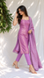 Mayilini Lilac Shimmer Kotta Spaghetti Kurti Set ( Set of 2 )