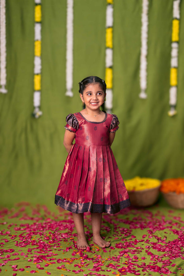 Yamini Deep Peach Frock Mini