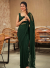 Madhanika Green Saree (Set of 2)