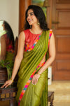 Mayilini Green Saree (Set of 2)