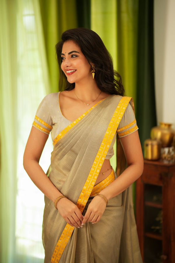 Mayilini Grey Saree (Set of 2)