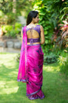 Mira Pink Organza Saree (Set of 2)