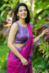 Mira Pink Organza Saree (Set of 2)