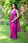 Mira Pink Organza Saree (Set of 2)