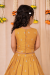 Nadhi Mustard with Orange Lehenga Mini (Set of 2)