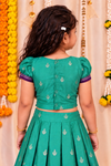 Nadhi Teal with Violet Lehenga Mini (Set of 2)