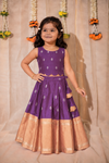 Nadhi Violet with Orange Lehenga Mini (Set of 2)