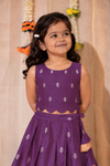 Nadhi Violet with Orange Lehenga Mini (Set of 2)