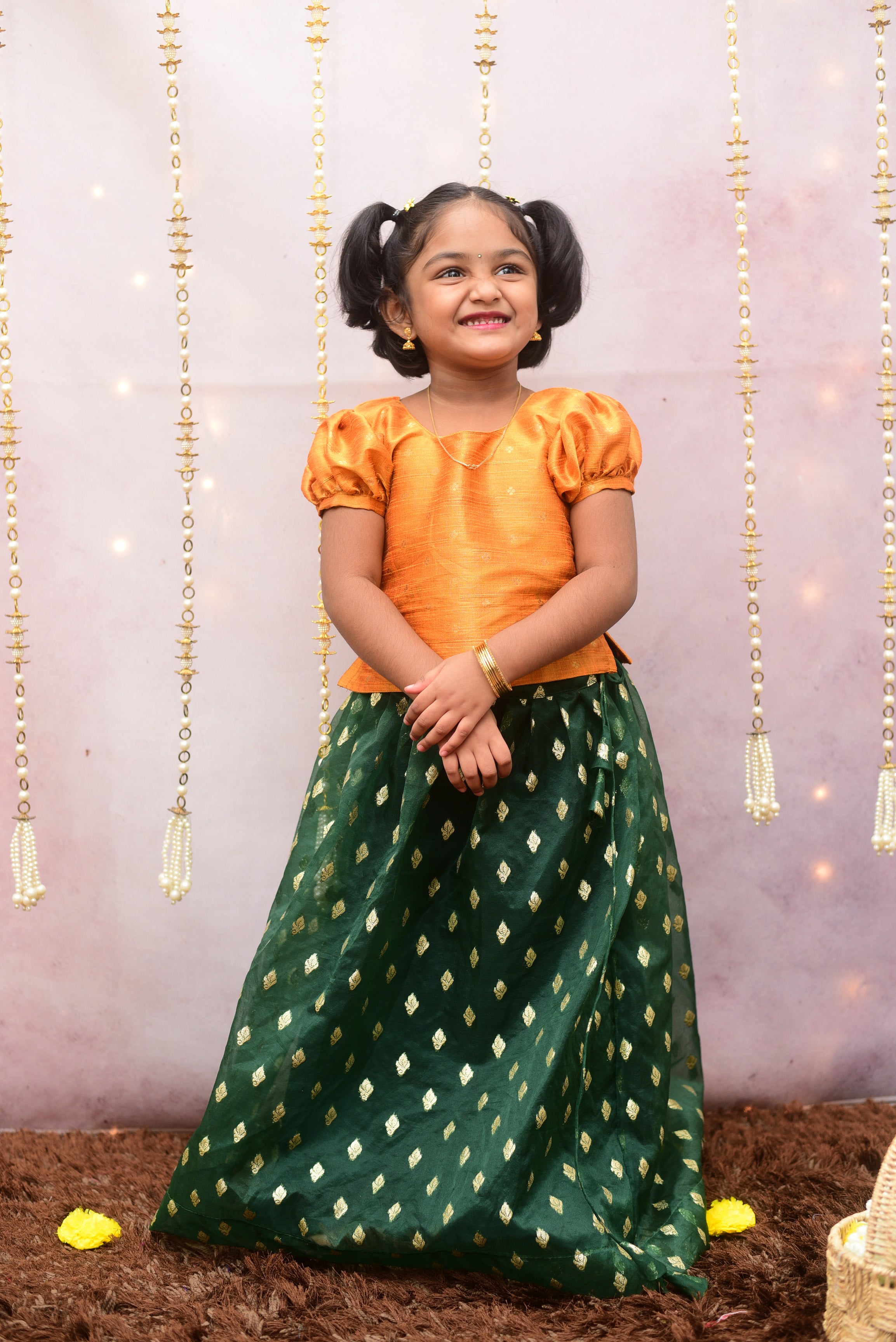 Beautiful Yellow Ethnic Dress for Your Little Girl