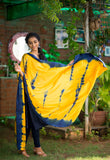 Ivanka Blue & Yellow Unstitched (Set of top and dupatta)