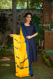 Ivanka Blue & Yellow Unstitched (Set of top and dupatta)