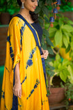 Ivanka Blue & Yellow Unstitched (Set of top and dupatta)