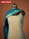 Poonguzhali Grey Sleeveless Chettinad Cotton Kurti Set ( Set of 2 )