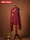 Riddhi Maroon Sleeveless Chettinad Cotton Kurti Set ( Set of 2 )