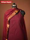 Riddhi Maroon Sleeveless Chettinad Cotton Kurti Set ( Set of 2 )