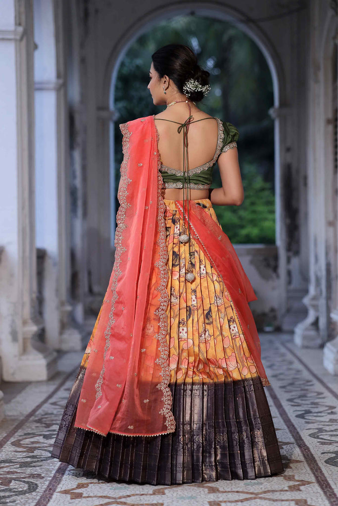 Banarasi Silk Kalamkari Lehenga Set – ekantastudio