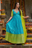 Blue and Green Banarasi Dress ( FW )