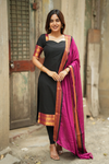 Tamizh Black Kurti Set for Women (Set of 2)