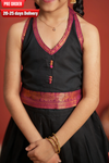 Tamizh Black Lehenga Mini (Set of 2)